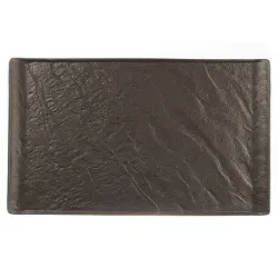 Блюдо прямоугольное 33,5*20,5 см h1,5 см с бортами Side Up2 Black Raw Stellar P.L. Proff Cuisine [1]