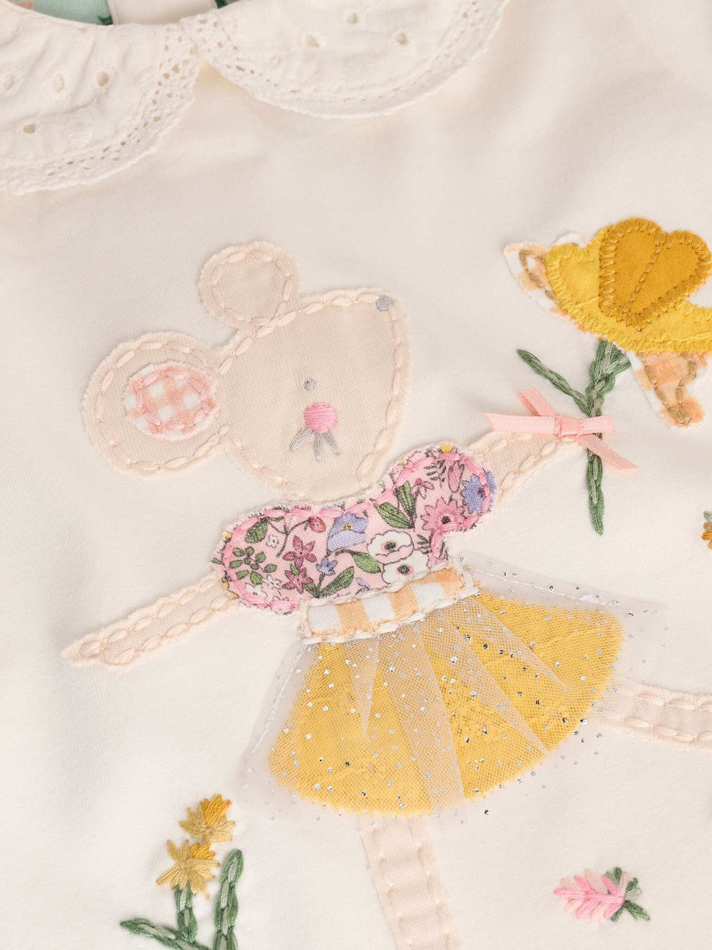 Лонгслив и брюки в комплекте для малышей Next E66-461, Молочный, Мятный