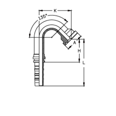 Фитинг DN 20 SFL 3/4 38.1 (135) CS