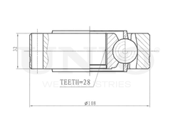 ШРУС внутренний UNIO CVJ-30029