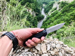 Складной нож Biker Z M390 Black G10 StoneWash