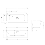 Ванна из искусственного камня ABBER Stein AS9621-1.7 R белая матовая