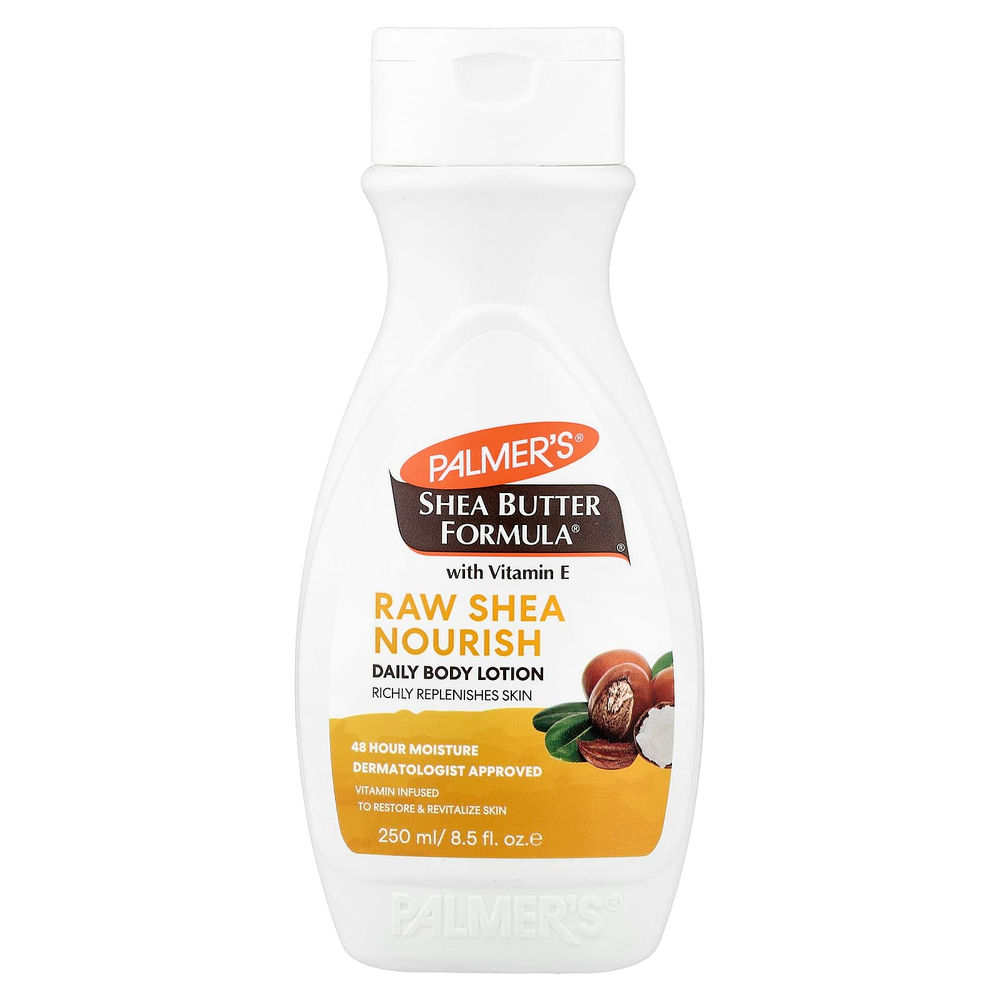 Palmer's, Shea Butter Formula® с витамином E, ежедневный лосьон для тела, необработанное масло ши, 250 мл (8,5 жидк. унции)