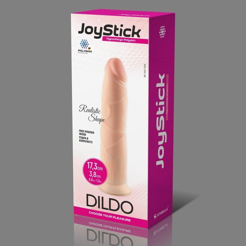 Телесный фаллоимитатор JoyStick на присоске - 17,3 см. (Цвет: телесный)