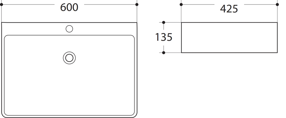 Раковина керамическая накладная Art&Max AM-78188
