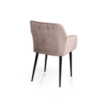 Стул с подлокотниками Robert, бархат пепельно-бежевый 25