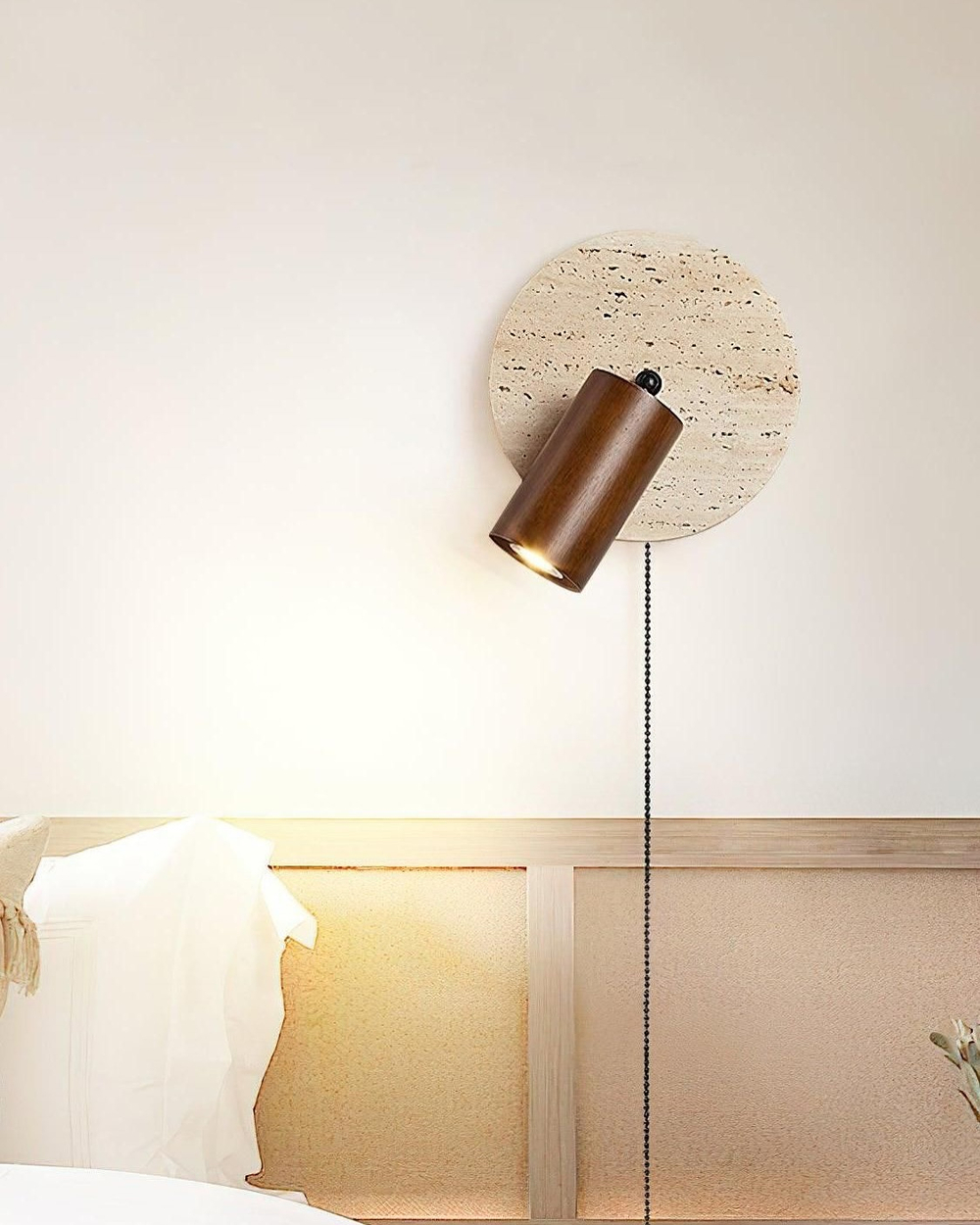 Бра из травертина с выключателем