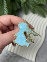 Брошь Зайчик из эпоксидной смолы