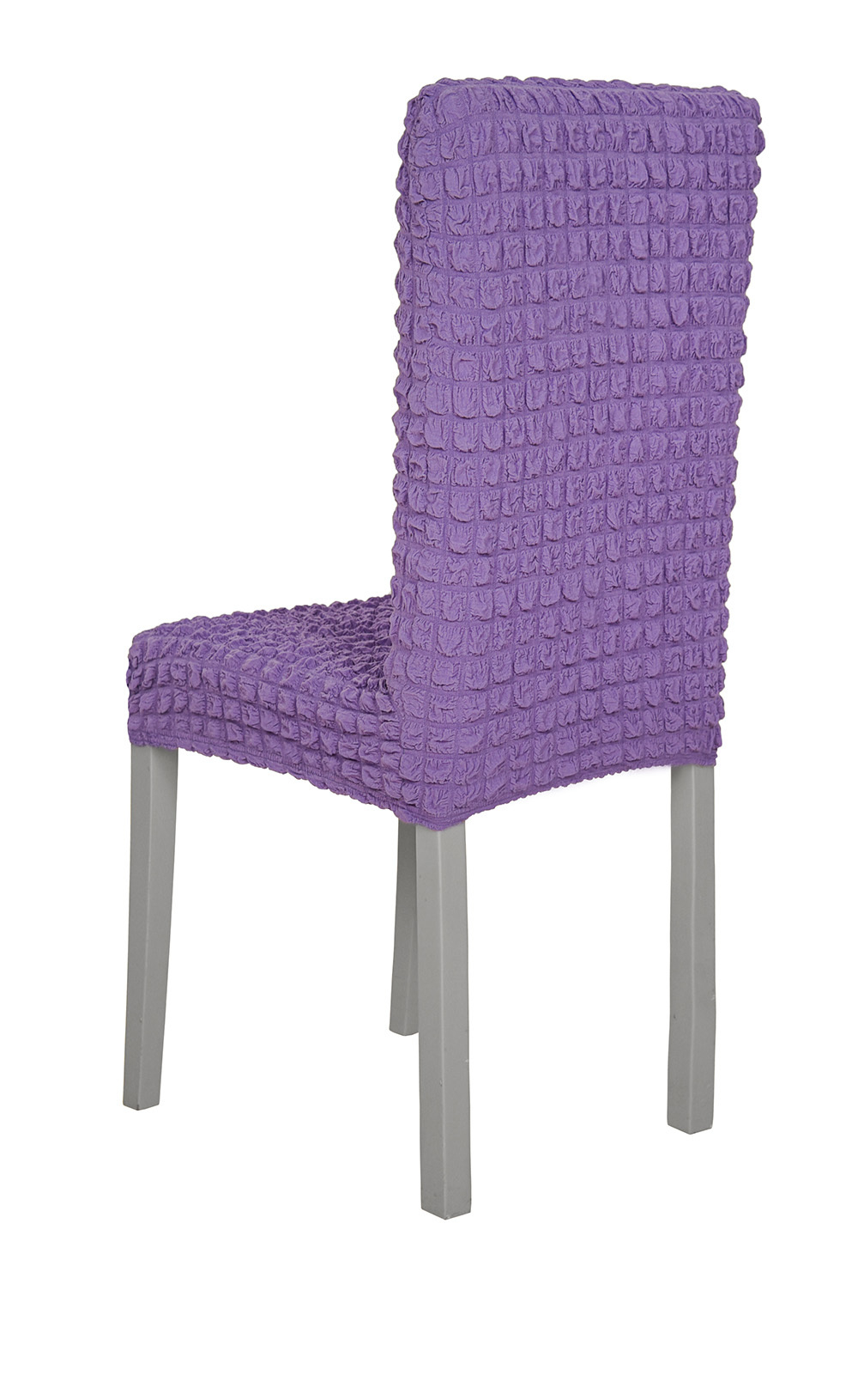 Чехол на стул без оборки со спинкой, цвет Лиловый