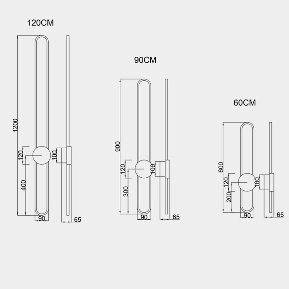 Настенный Светильник Heidy L H90 Black By Imperiumloft
