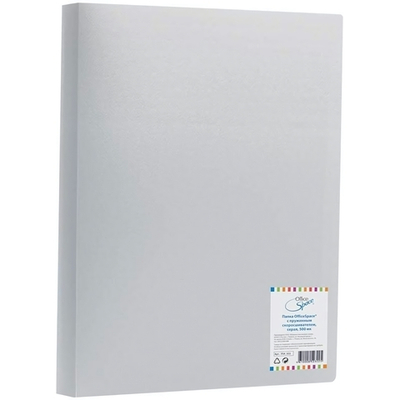 Папка с пруж. скоросшивателем 15мм. 500кмк, серая (Спейс)