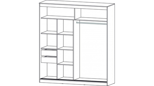 Шкаф купе Соната 2 м. Анкор светлый