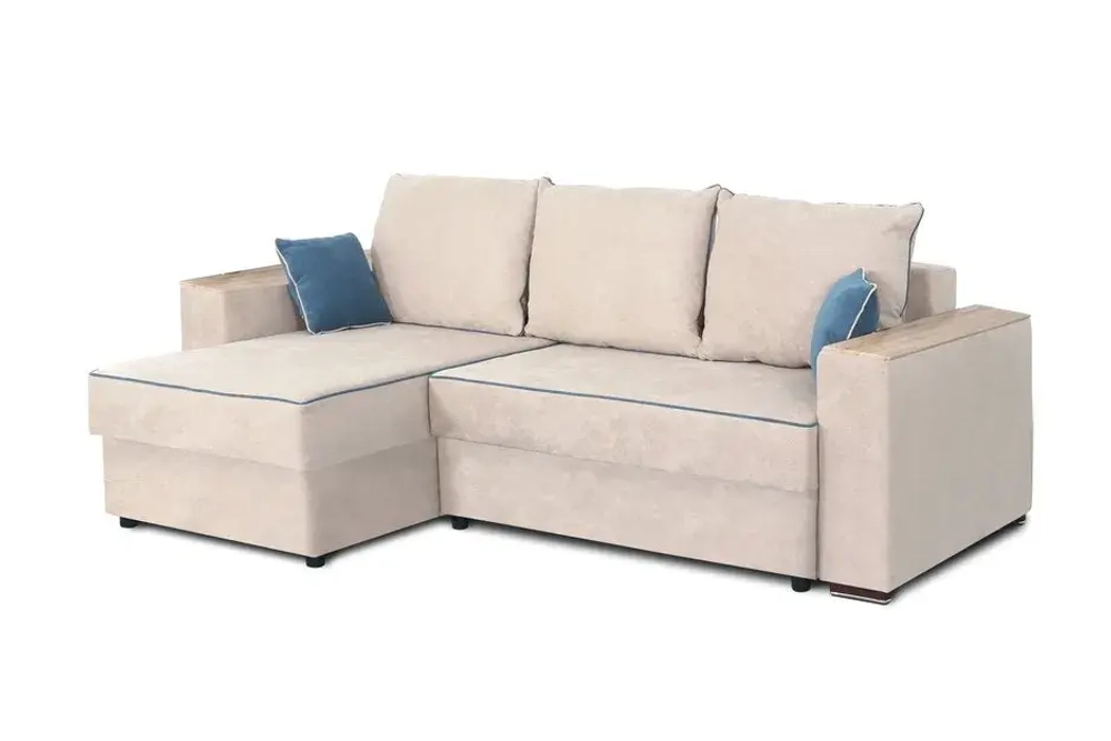 Угловой диван-кровать "Бостон" с функциональными подлокотниками СТАНДАРТ независимый пружинный блок (универсальный угол)