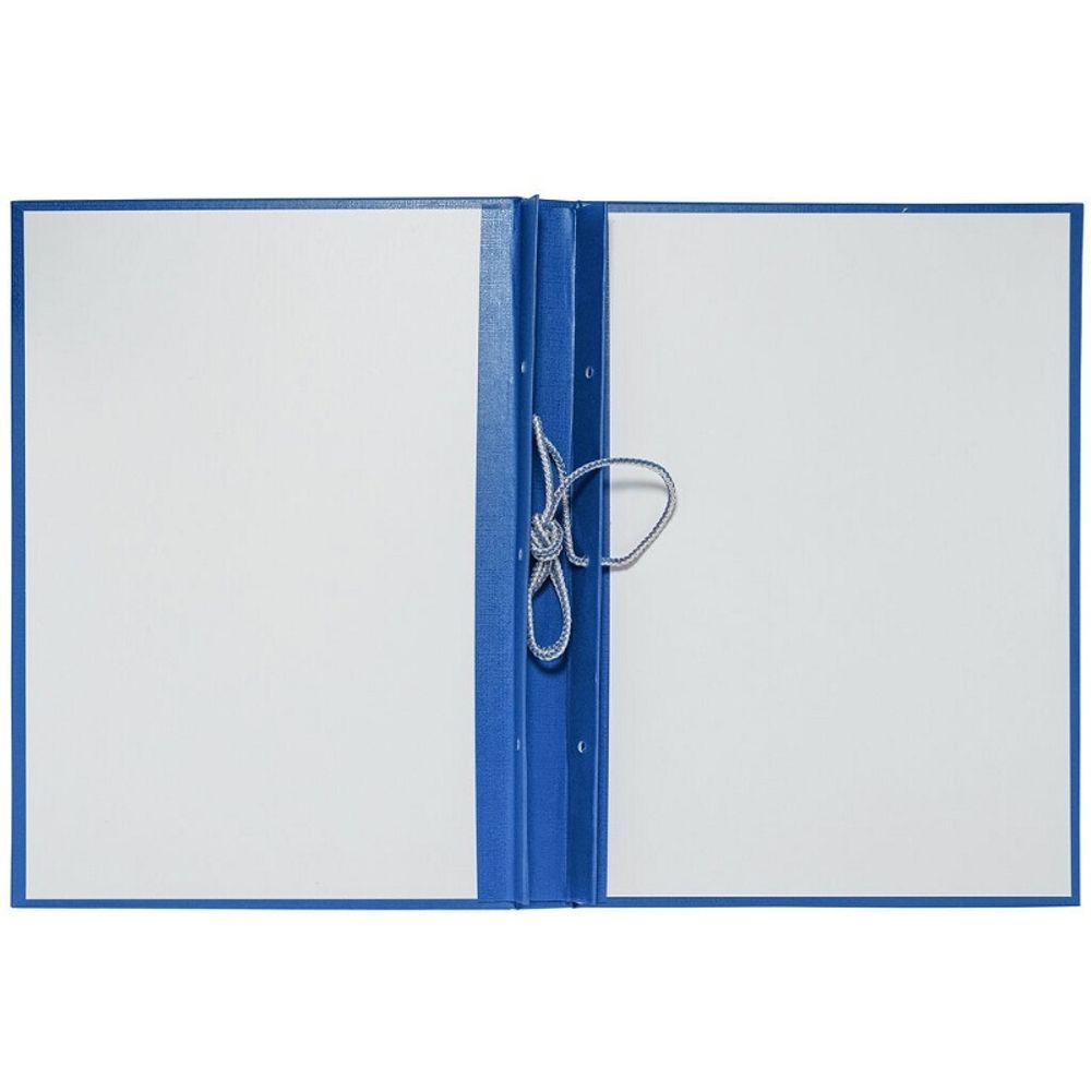 Папка для дипломного проекта без бумаги, на тесьме, синяя, Канцбург