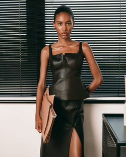 Корсет-топ кожаный