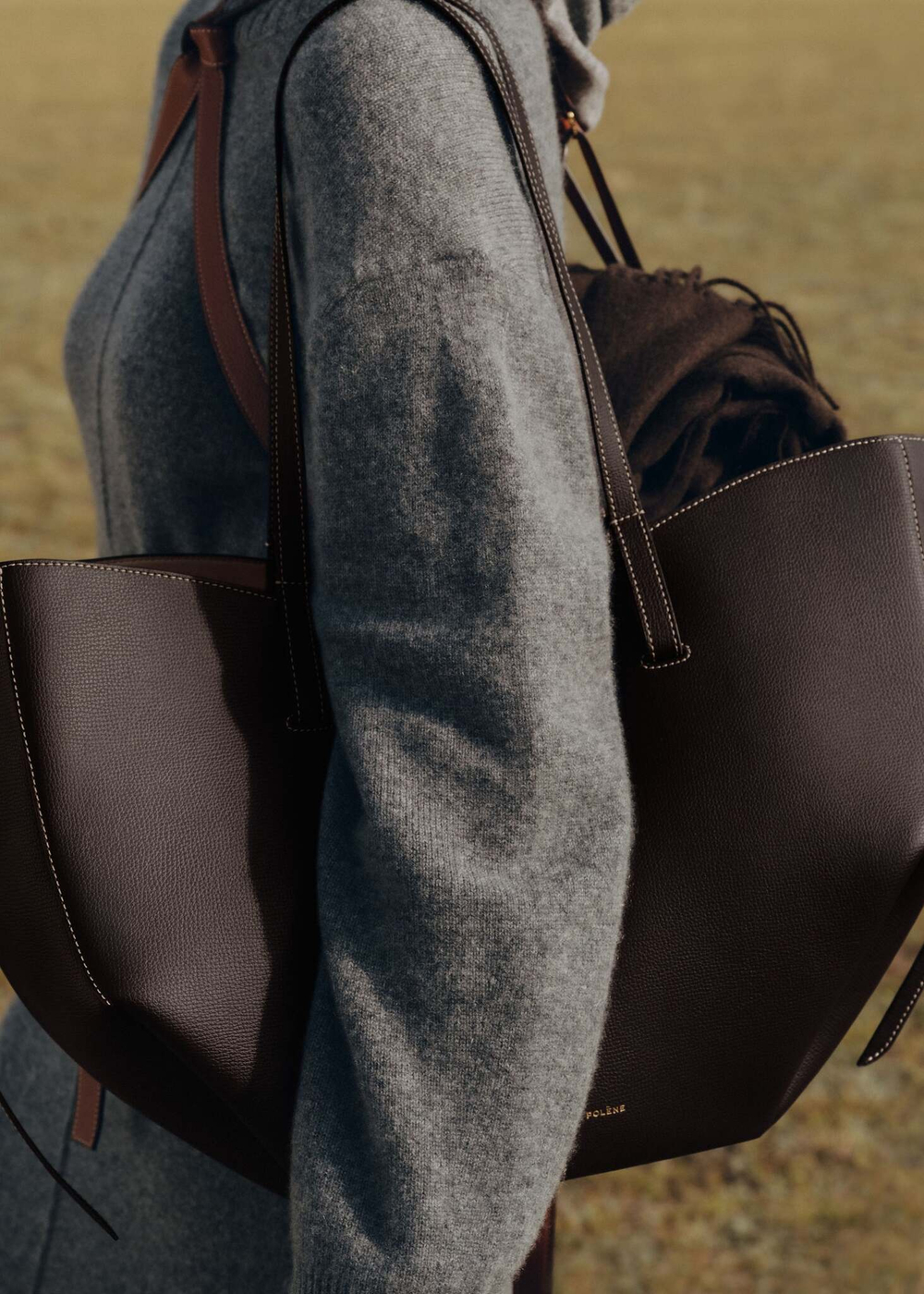 Сумка Polene Cyme EDITION TEXTURED EBONY