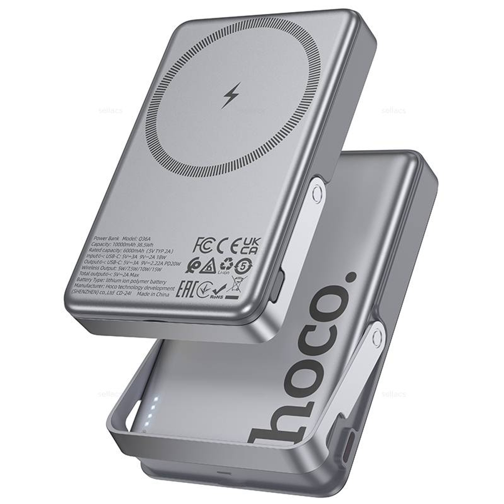 Портативный аккумулятор Hoco Q36A 10000mAh PD20W (metal grey)