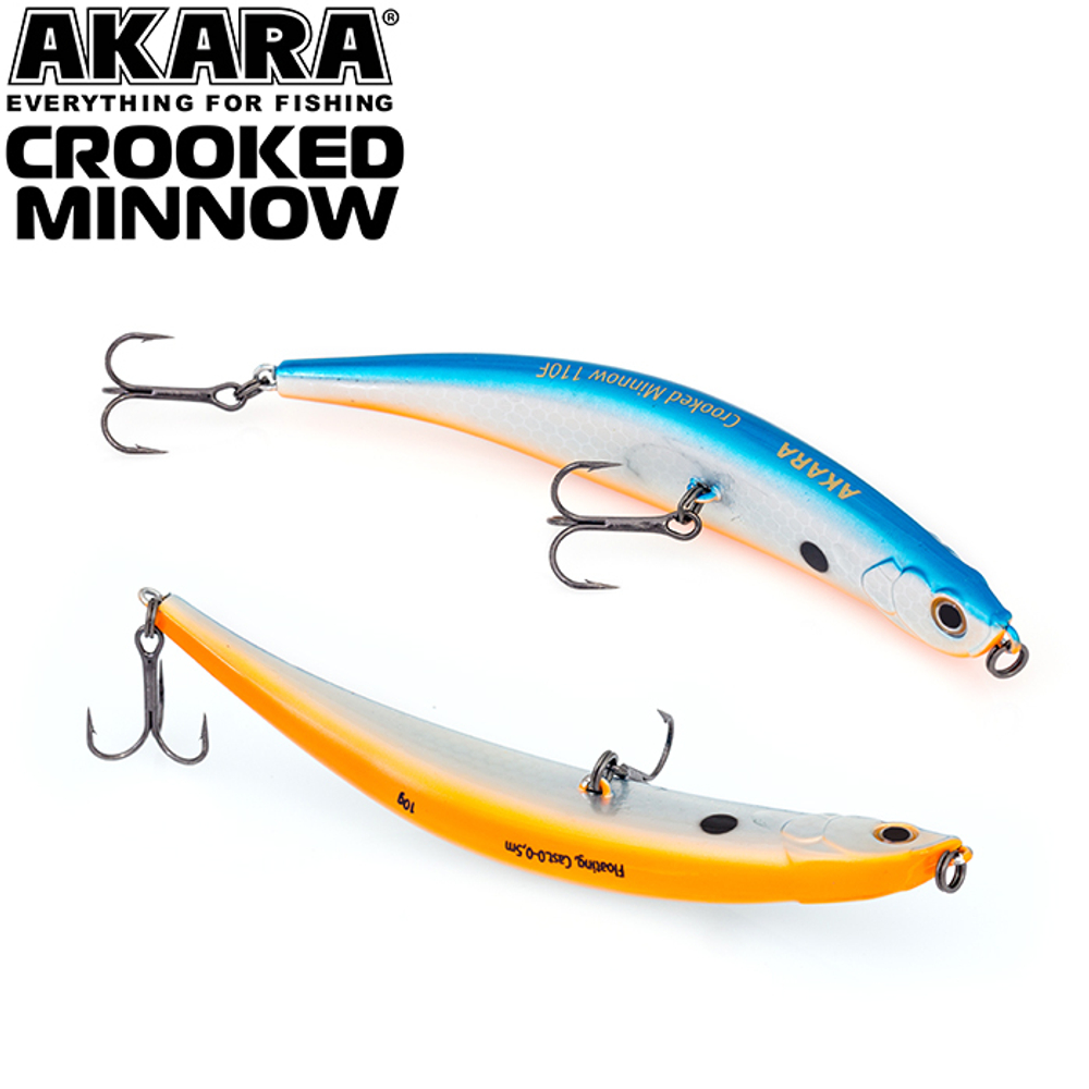 Воблер Akara Crooked Minnow 110F 10 гр. (5/14 oz 4,3 in) A12