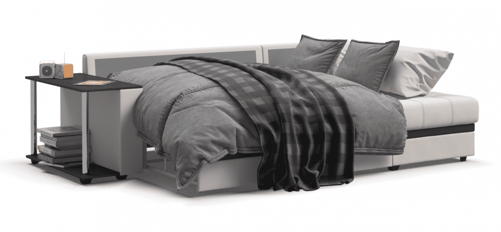 Угловой диван Атланта НПБ экокожа белый