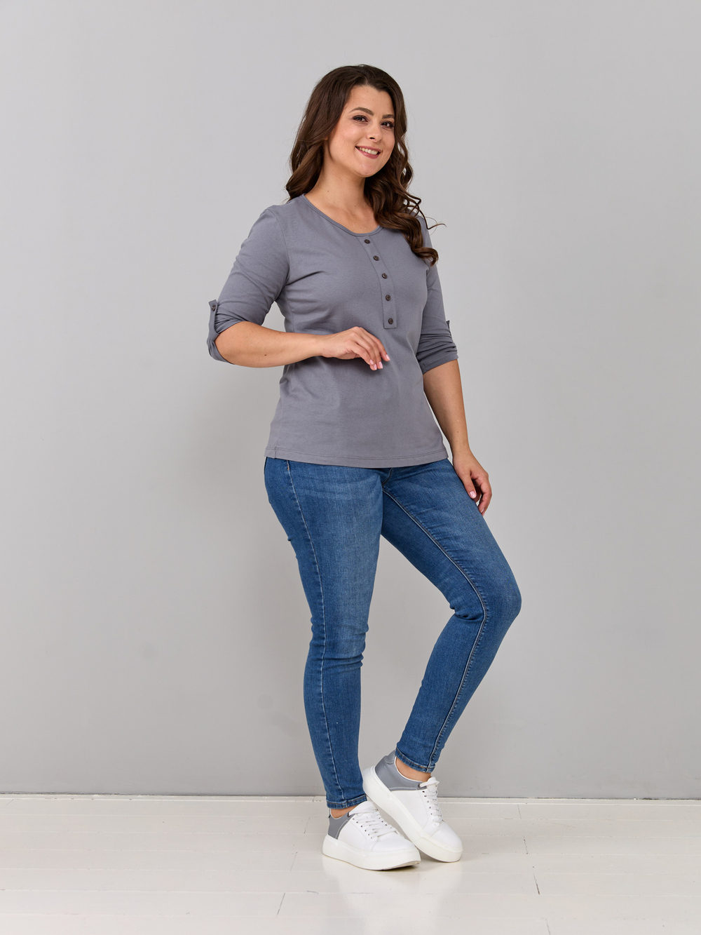 Лонгслив ЛНк-005/серый