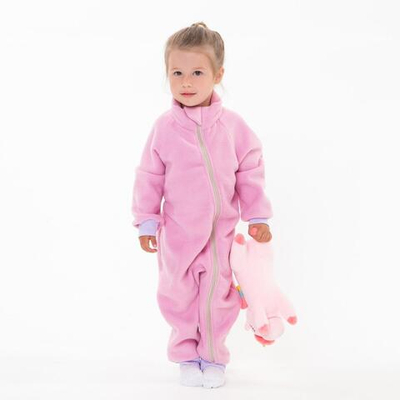 Комбинезон флис для девочек А.965, розовый, р. 74-80см (22) 7772756