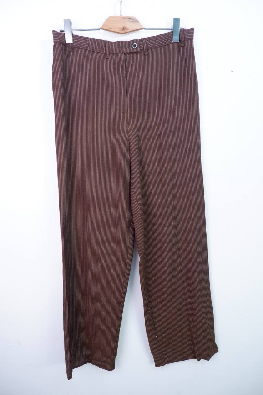 Брюки в мелкую полоску, визуально на 48/50 размер