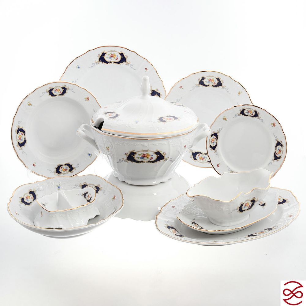 Столовый сервиз на 6 персон Bernadotte Синий глаз 27 предметов