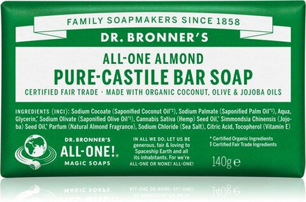 Dr. Bronner’s Almond - кусковое мыло /   140  g  / GTIN 0018787231005
