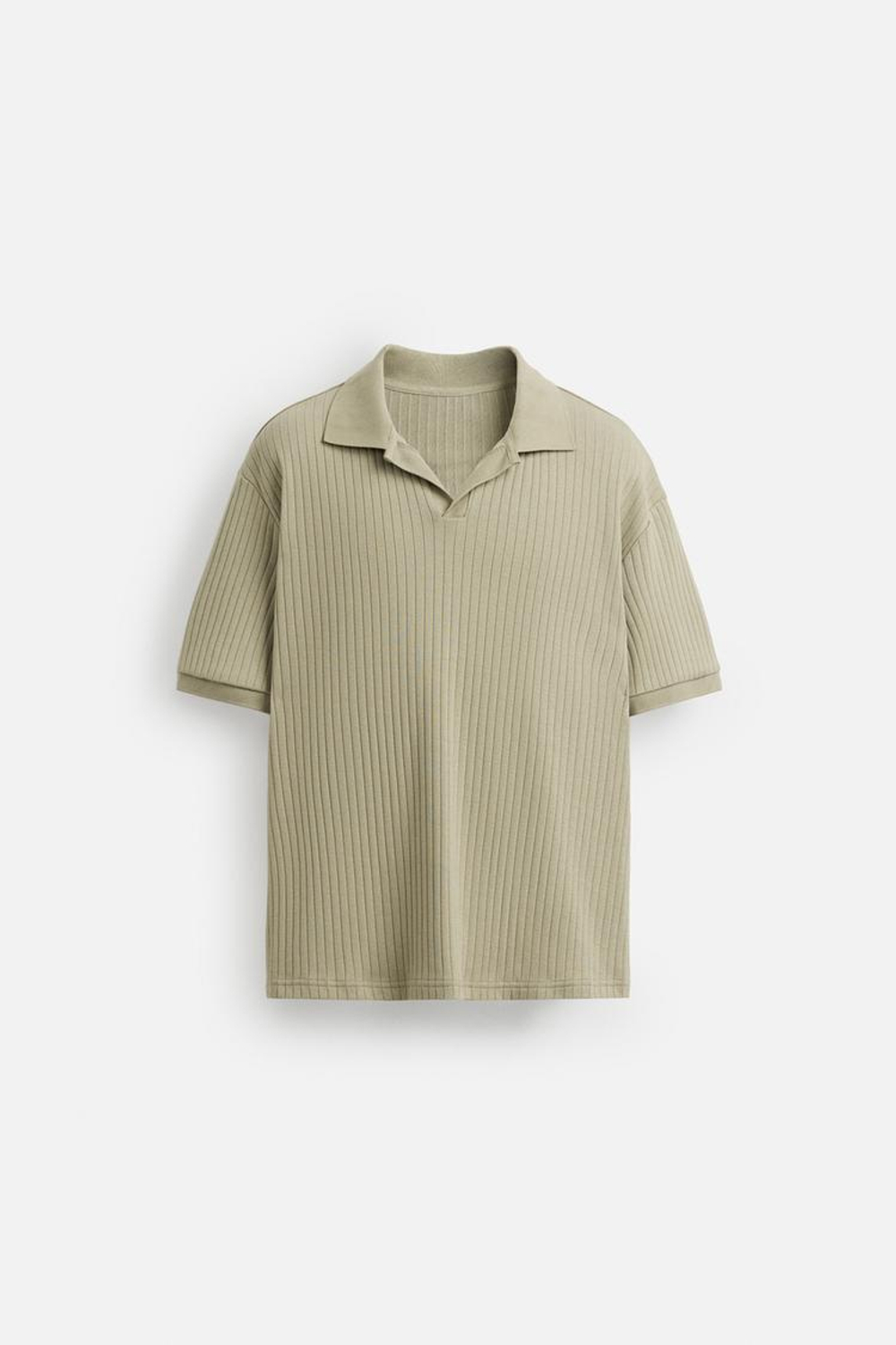 ZARA ПОЛО В РУБЧИК, СВЕТЛО-ЗЕЛЕНЫЙ