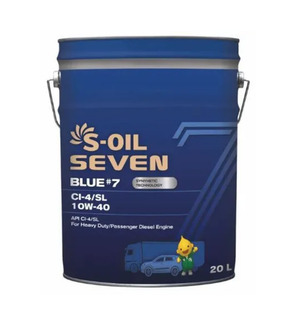 Масло моторное S-OIL 7 BLUE #7 Cl-4/SL 10W-40 20 л