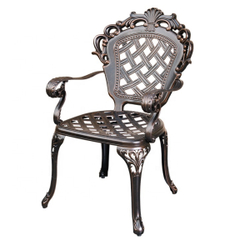 Обеденная группа из литого алюминия стол Древний путь(185х100) + 8 кресел Финляндия (9 предметов)