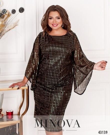 Платье 2088Б-черный-золото Minova Фото 2