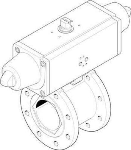 VZBC-100-FF-16-22-F0710-V4V4T-PS240-R-90 Шаровой кран с приводом
