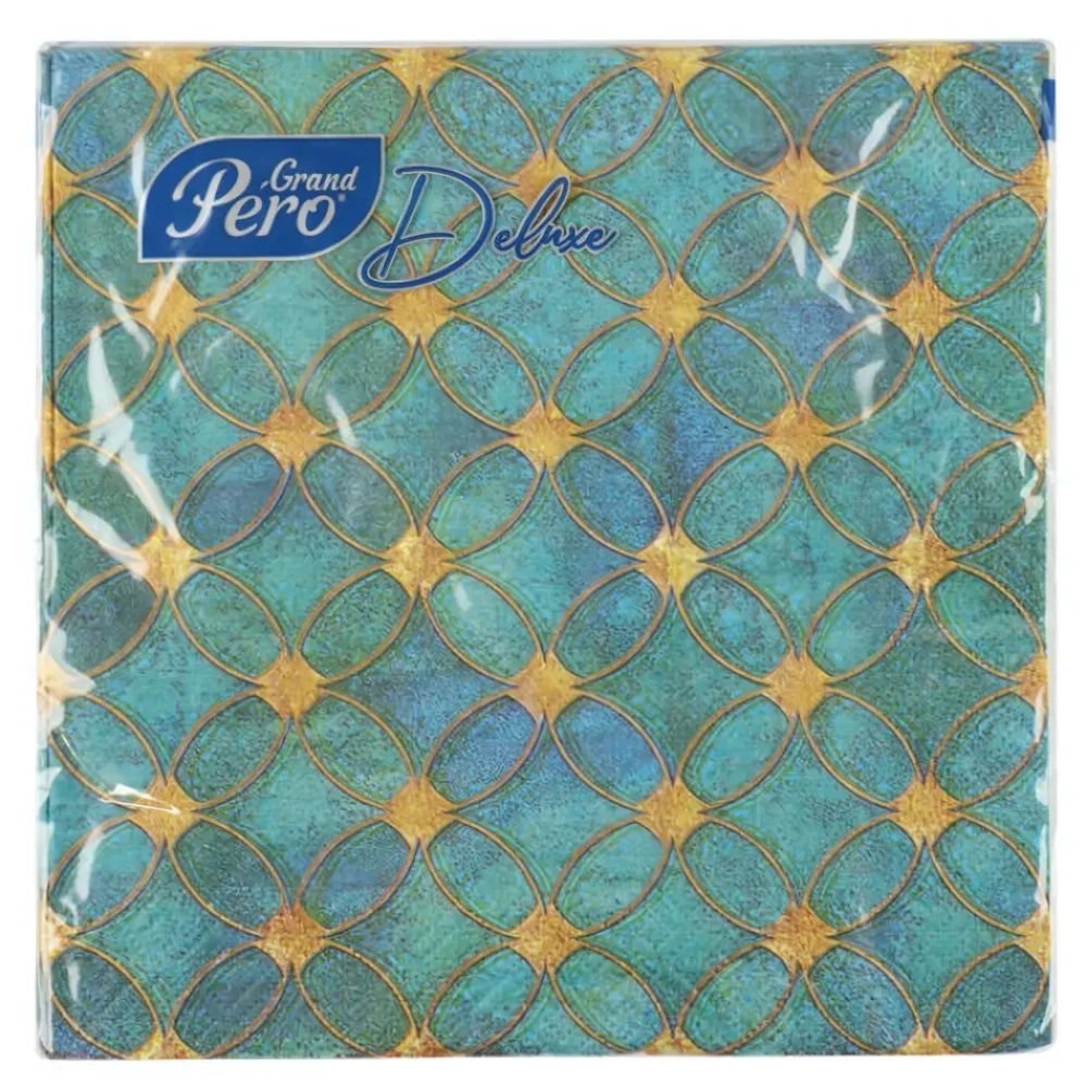 Салфетки бумжные 33*33 GrandPero Deluxe Витраж 3сл 20л