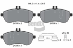 BENDIX Braking - BPD1045-BEN - Brake Pad Set, disc brake