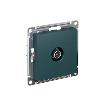 Розетка телевизионная проходная TV AtlasDesign 4дБ механизм изумруд SE ATN000892