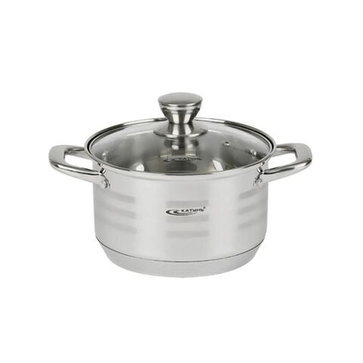 Кастрюля нерж, 4.5 л, с крыш, Катунь, Элис, КТ16-D-22