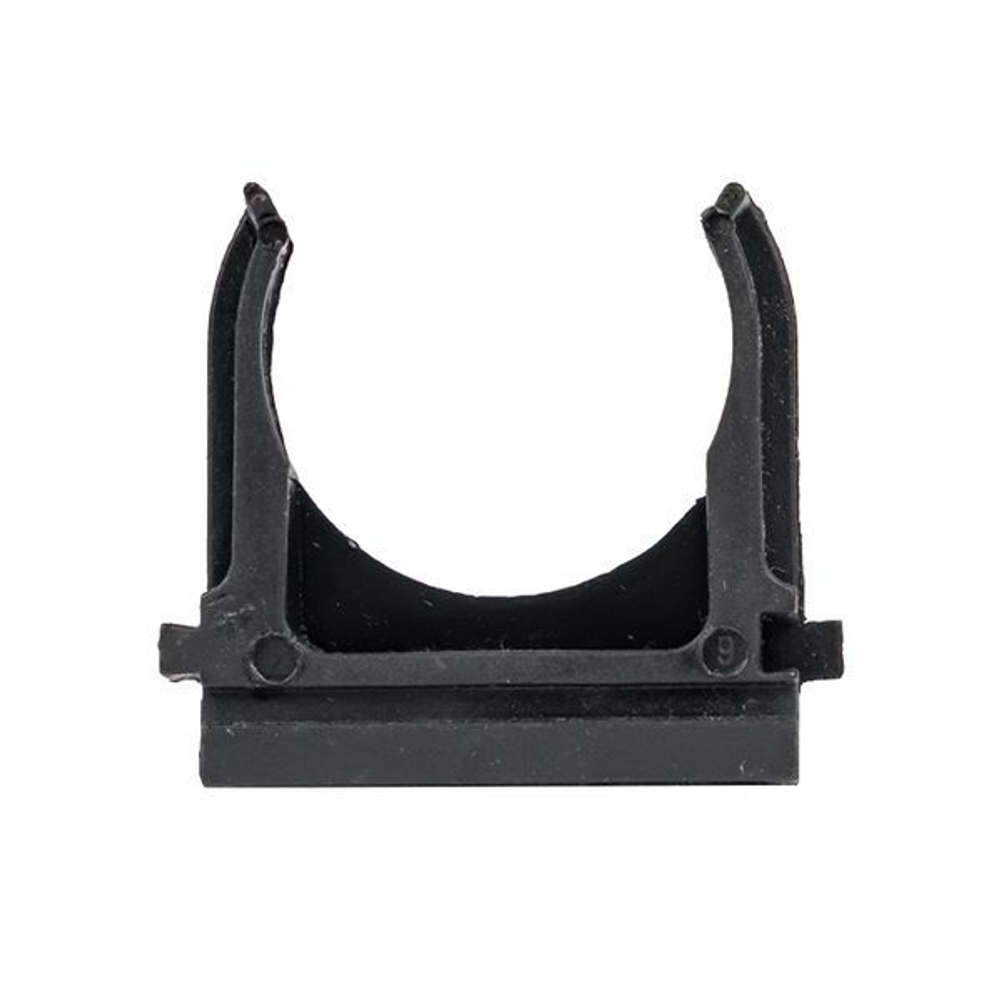 Держатель для труб (клипса) d25мм черн. (уп.10шт) Plast EKF derj-z-25b