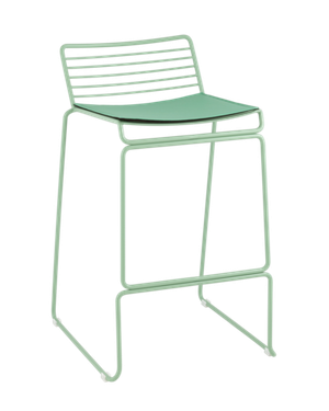 Стул полубарный Danny зеленый с подушкой