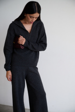 Джемпер с застёжкой TATUM, антрацит