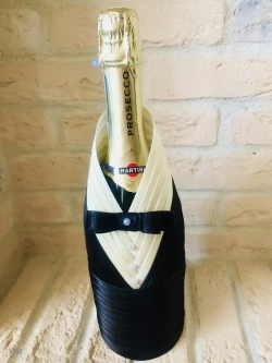 Свадебное украшение на шампанское