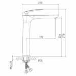 Смеситель для раковины 26k MIXLINE ML21-042 "Elegant" высокий излив "АКЦИЯ"