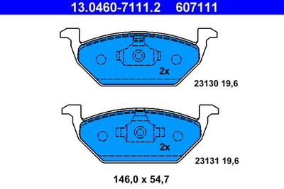 ATE - 13046071112-ATE - Brake Pad Set, disc brake