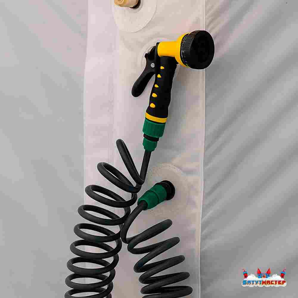 Пневмокаркасная всесезонная палатка «Комфорт» 5×3×2,5 м — из ПВХ, красная