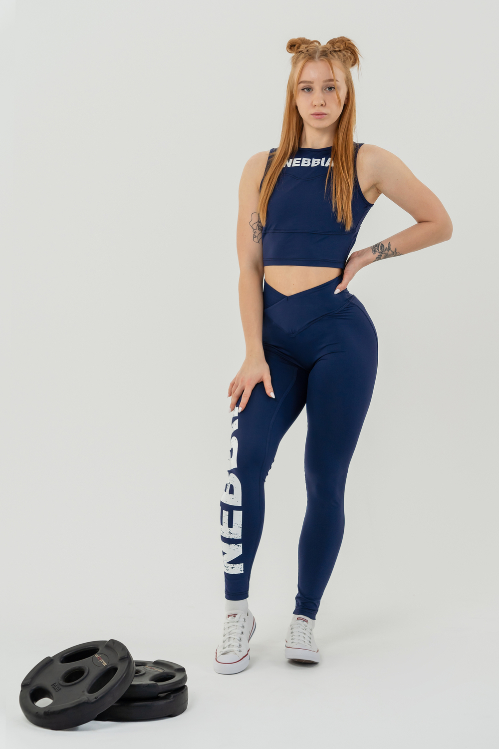 ЛЕГИНСЫ HIGH WAISTED GYM LEGGINGS GLUTE CHECK 613 Синие
