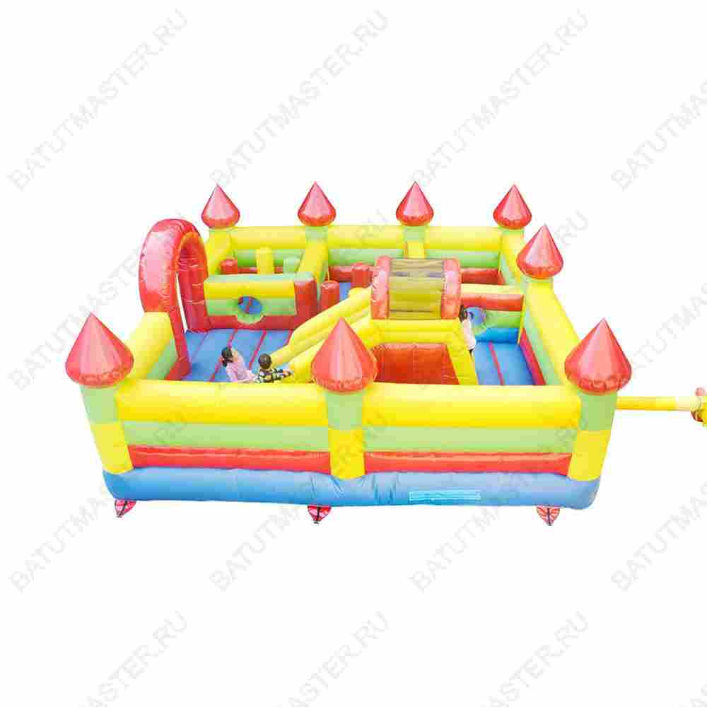 Коммерческий надувной батут "Красочный дворец" 6*6*2,5 м