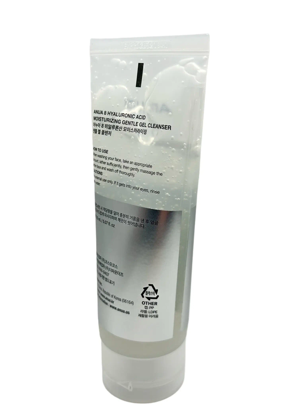 ANUA 100 HYALURONIC ACID 8  SQUALANE гель очищающий