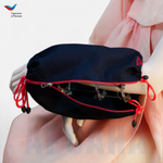 Чехол с открытой кистью на аппарат Илизарова. Ткань Саржа. Цвет изделия черный, молния красная. Размер PPO 1