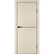 Купить Межкомнатная дверь ПЭТ P-19 бежевый матовый кромка ABS чёрная глухая