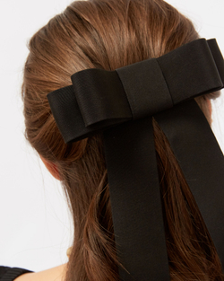 Бант "Мэри" из черной шелковой органзы M